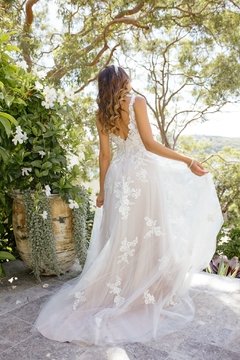 Princess wedding dress. Vestido Noiva Tule Bordado Rosê.