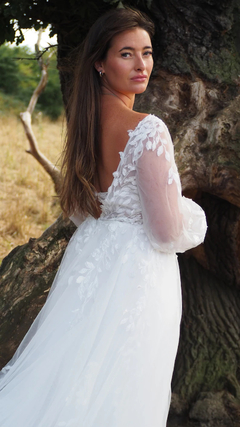 Vestido Noiva Princesa Boho Folhas - loja online