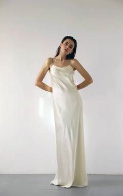 Vestido Noiva Clean Seda Minimalista - loja online