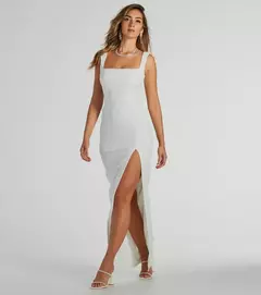 Vestido Noiva Minimalista Fenda - comprar online