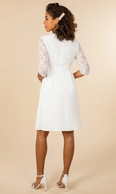Vestido Noiva Midi Clean Império - comprar online