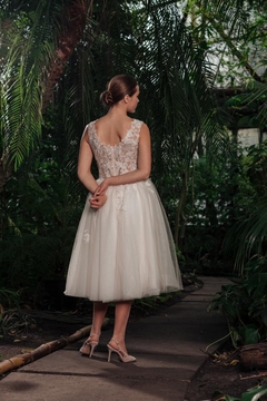 Vestido Noiva Tule Midi Camomila - Atelier CV Couture