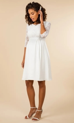 Vestido Noiva Midi Clean Império - Atelier CV Couture