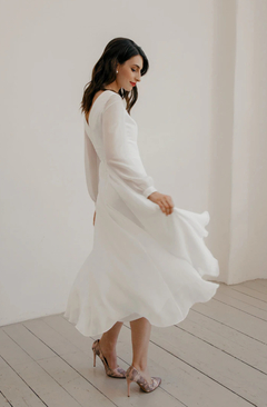 Vestido Noiva Midi Romance Clean - Atelier CV Couture