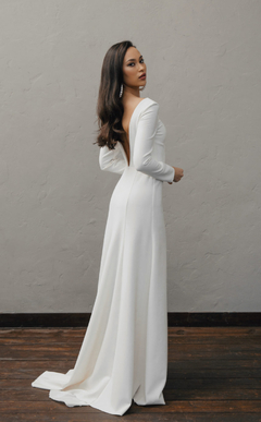 vestido noiva liso clean minimalista