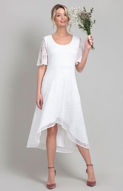 Vestido Noiva Mullet Renda Clean - Atelier CV Couture