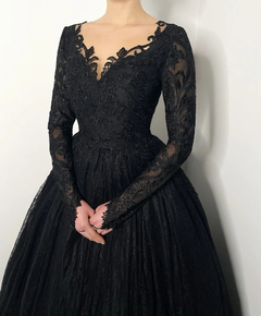 Vestido de noiva princesa sales preto