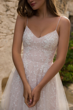 Vestido Noiva Princesa Boho Rosê - comprar online