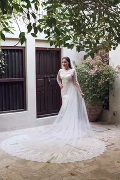 Véu Mantilha Catedral Primavera - Atelier CV Couture