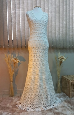 Vestido Noiva Sereia Crochê