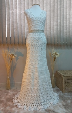 Vestido Noiva Crochê Pré Wedding Sereia