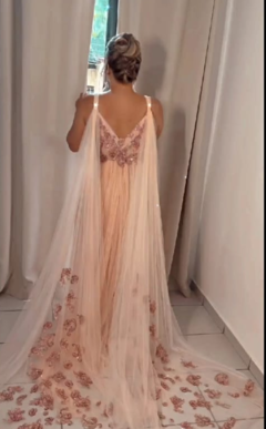 Vestido Noiva Princesa Tule Bordado Pedraria - comprar online