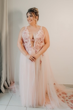 Vestido Noiva Princesa Tule Bordado Pedraria - loja online