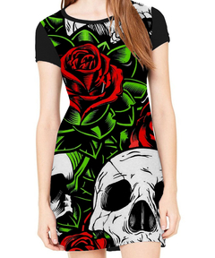 Vestido Caveira Floral - comprar online