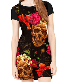 Vestido Caveira Floral - comprar online