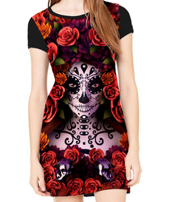 Vestido Caveira Mexicana Floral - comprar online