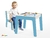 Conjunto Mesa com Cadeira Infantil MDF Azul - Junges - LOJAS RM