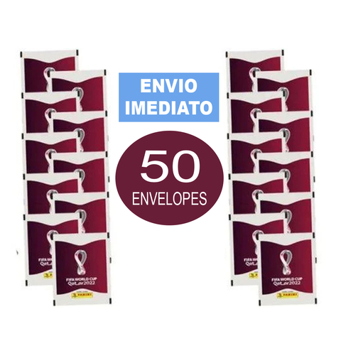 Pacote com 50 envelopes Figurinhas - Fifa Qatar - Panini