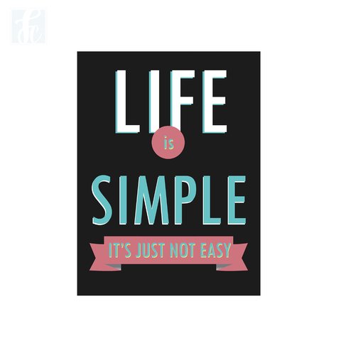 Placa Decor Frases - Life Is Simple - comprar online