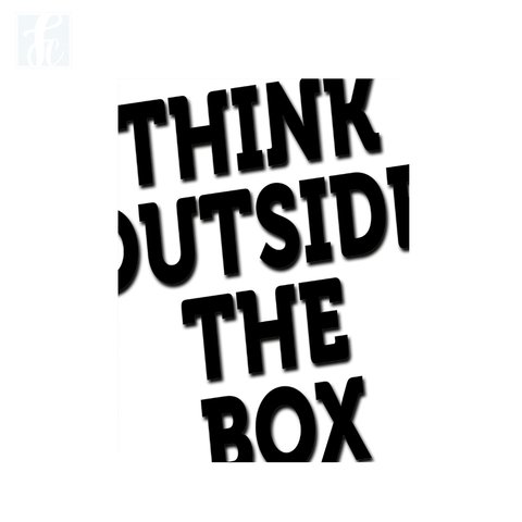 Placa Decor Frases - Think Outside The Box - comprar online