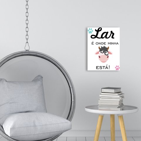 Placa Decorativa Pet - Vaca