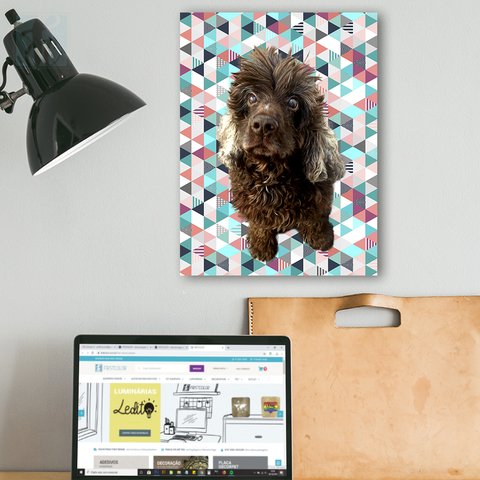 Placa Decor Pet Personalizada - Mosaico Triângulos - comprar online