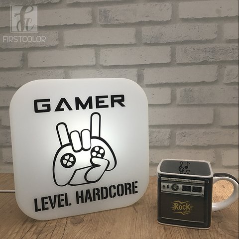 Luminária Ledito Box - Gamer Level Hardcore - comprar online