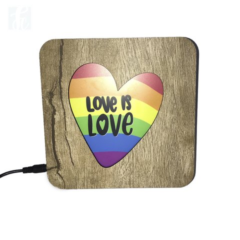 Luminária Ledito Wood - Love is Love 1