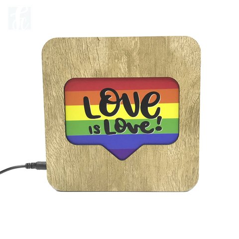 Luminária Ledito Wood - Love is Love 2