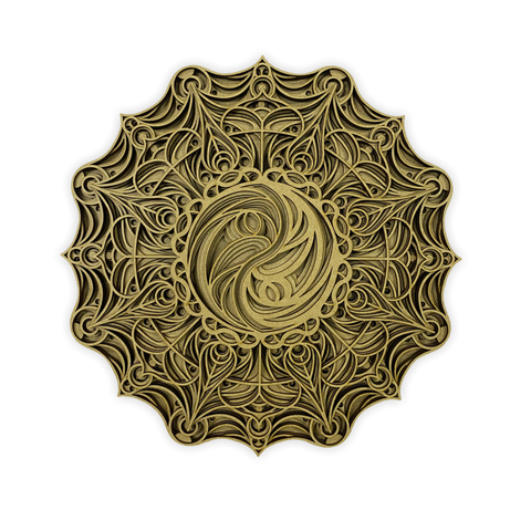 Mandala 3D Yin-Yang - 7 Camadas