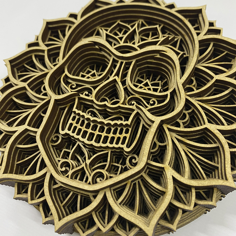 Mandala 3D Caveira Skull - 8 Camadas - comprar online