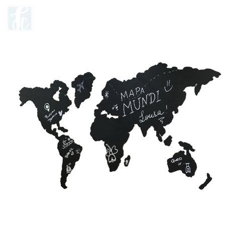 Quadro Mapa Mundi - Lousa - comprar online