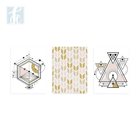 Placa Decor Kit Trio - Geomêtricos - comprar online