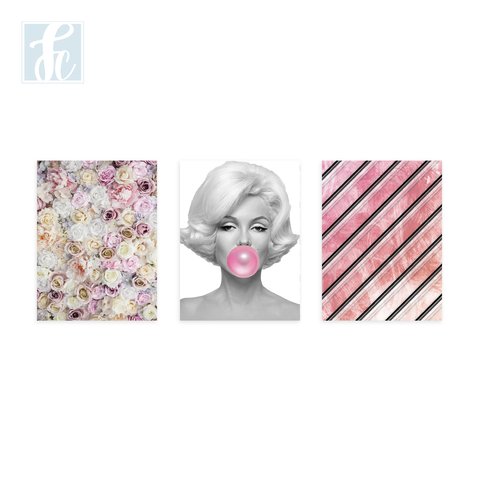 Placa Decor Kit Trio - Marilyn Monroe - comprar online