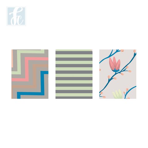 Placa Decor Kit Trio - Flor Geomêtrica - comprar online