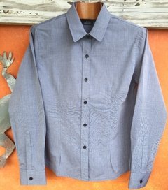 Camisa de mujer azul melange