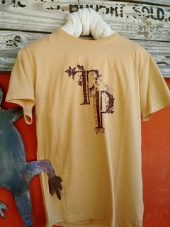 Remera de hombre color gris claro melange estampa Sigla - Taos Pueblo