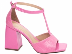 Sandália Feminina croco pink - comprar online