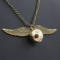 Harry Potter Snitch Gold Necklace And The Deathly Hallows Snitch Necklace #Sunnyb# - Nick Importados
