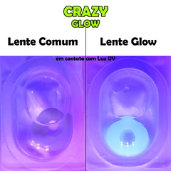 Lentes de Contato Cosplay CRAZY - Branca Glow - Anual - comprar online