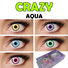 Lentes de Contato Cosplay CRAZY - Rosa Aqua - Anual - comprar online