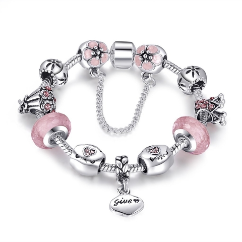 PULSEIRA PRATA ROSA GIVE - comprar online