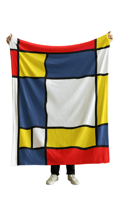 Manta Polar Premium Estilo Mondrian - comprar online