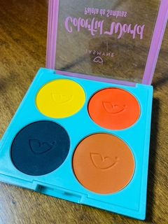 Paleta sombras cores quentes marrom e laranja