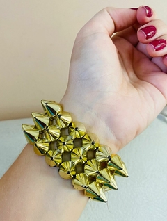 Pulseira spikes dourada - comprar online