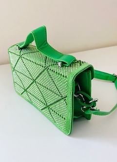 Bolsa verde pequena com brilho duas alças - comprar online