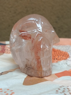 Caveira Crânio De Quartzo Esculpido À Mão - comprar online