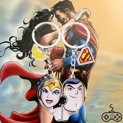Chaveiro Casal Superman Mulher Maravilha Dc Herois