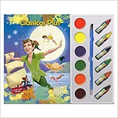 Livro com Aquarela e Giz - Peter Pan