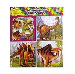 Quebrando a Cuca - Dinossauros 3 Livro Para Colorir e 3 Quebra-cabeças